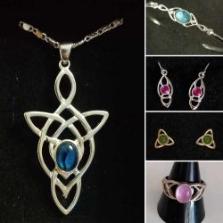 college - paua neck, turq bangle, ruby drop, jade triq, jade ring